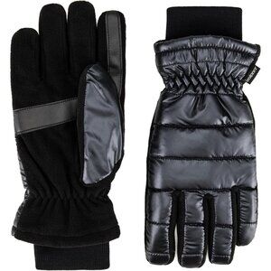 Women's Black Water Repellent Sleekheat Gloves Touchscreen Iridescent Flip